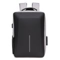 Black Hard Shell Bag Leisure Commuting Waterproof Lightweight Business Backpack Men's Backpack Anti-theft Lock Computer Bag.