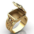 【Unbeatable Prices】 Men Fashion Irregular Concave Convex Openable Lid Ring Creative Jewelry Gift. 