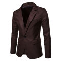 Royal Blue Blazer Men Casual Suit Solid Colour Mens Blazers Jacket Coat XXXL Size Single Button B10. 