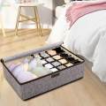 Closet Organizer Sock Storage Box with Lid Multipurpose Rectangular Bed Organizer.