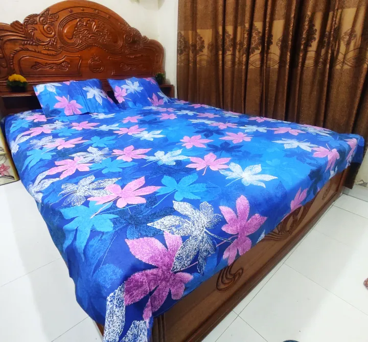 Cotton%20Fabric%20Multicolor%20Print%207%20by%207.5%20Feet%20King%20Size%20Bedsheet%20Set%20with%20Two%20Pillow%20Cover%20-%20Image%203