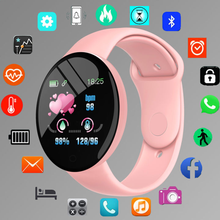 Round Digital Smart Sport Watch Women Watches Digital Led Electronic Bluetooth Fitness Wristwatch Men Kids Hours Dropshipping KEEMEEUYZO