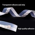 Silicone Door Seal Strip with Strong 3M Adhesive for Draft Protection. 