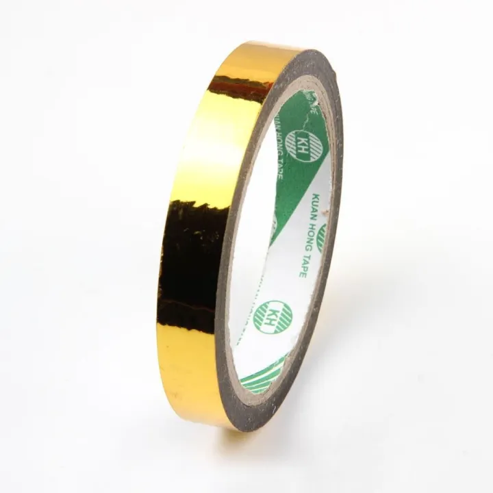 Golden%20Reflective%20Adhesive%20Tape/Safty%20Warning%20Stripe/Masking%20Tape%20DIY%20Craft%2019mm/30mm%20Width%20-%20Image%203