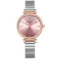 Curren 9081 Stainless Steel Analog Watch For Women - Silver & Pink.
