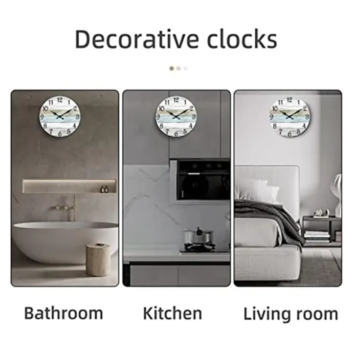 Rustic%20Wall%20Clocks%20Battery%20Operated,%20Silent%20Non%20Ticking%20Wooden%20Coastal-Each%20Clock%20Home%20Decor%20-%20Image%206