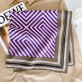 New Cotton and Linen Small Square Towel Simple Style Black and White Geometry Striped Small Scarf Decorative Printed Silk Scarf Bag Headscarf.