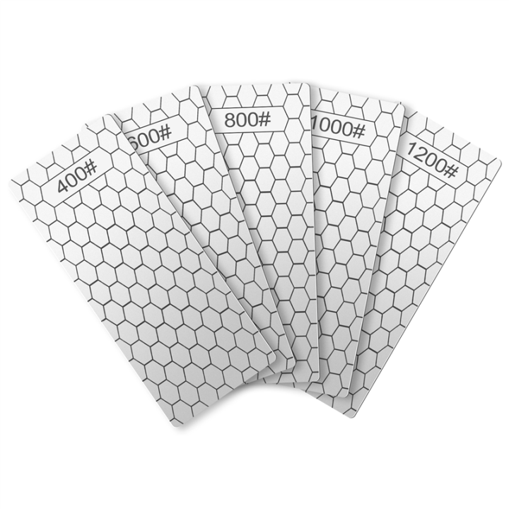5 Pieces Diamond Sharpening Stone Set,Diamond Lapping Plate Coarse/Medium/Fine Grit Sharpener,400/600/800/1000/1200 Grit