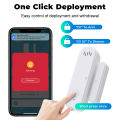 ROVF Tuya Smart WiFi Door Window Sensor Detectors Sound And Light Alarm Timing Work for Alexa Google Home Smart life APP.