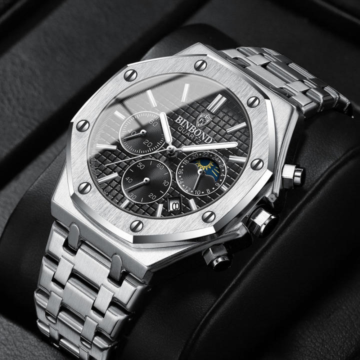 BINBOND%20New%20Waterproof%20Quartz%20Men's%20Radium%20Hand%20Watch%20with%20Luxury%20Stainless%20Steel%20Strap%20of%20Butterfly%20Clasp%20-%20Image%208