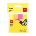 Deli EA11202 Paper Index Tabs 4 Neon Colour Sticky Page Marker for Office School Study.