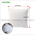 Standard Fiber Cushion, Tissue Fabric, White, (20"x20"), Set of 2.