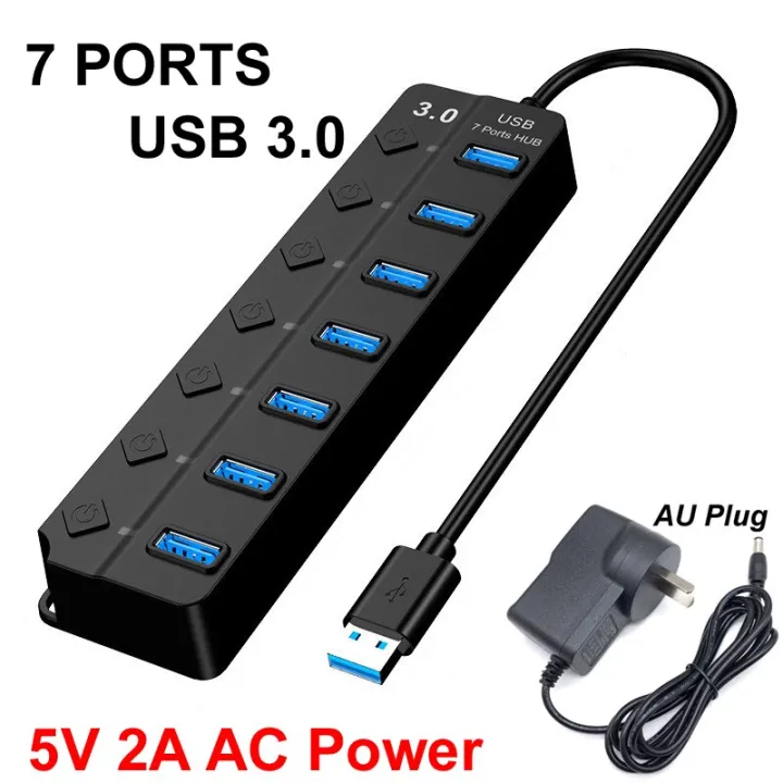 USB%203.0%204/7%20Ports%20Hub%20Splitter%20Switch%20LED%20Light%2012V%202A%20DC%20AC%20Power%205Gbps%20Cable%20For%20Laptop%20Mouse%20keyboard%20mobile%20hard%20disk%20drive%20-%20Image%207