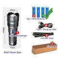 20000LM Most Powerful LED Flashlight Super Bright Long Range Torch Type-C Charging Tactical Flashlight With Power Display. 