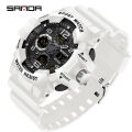 Sanda Men's Watches 50M Waterproof Quartz Wristwatch Sport Military LED Digital Watch for Male Relogios Masculino 3168.