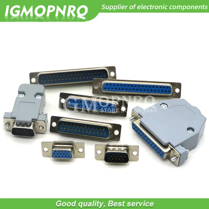 5PCS%20DB9%20Adapter%20Connector%20Core%20RS232%20Serial%20COM%20Plug%20Connectors%20Hole/pin%20DB15%20Female%20Male%20Port%20Socket%20D%20Sub%20DP9%20Plastic%20Case%20-%20Image%203