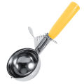 Stainless Steel Fruit Mash Ice Cream Ball Scoop with Plastic Handle Kitchen Tool. 