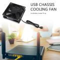 Chassis Cooling Fan Router Set-top Box Silent Mute 5V USB Computer Case Cooler for Household Computer Safety Parts.