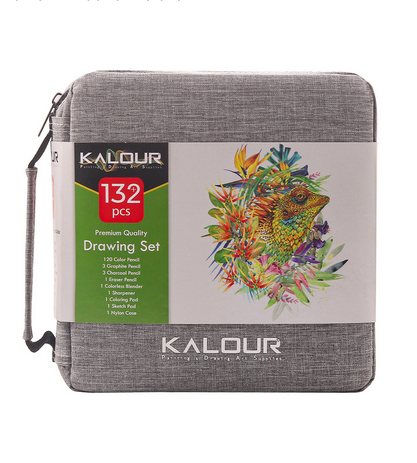 KALOUR%20132%20Colored%20Pencils%20Set,with%20Adult%20Coloring%20Book%20and%20Sketch%20Book,Artists%20Colorless%20Blender,Zipper%20Travel%20Case,Soft%20Core,Ideal%20for%20Drawing%20Sketching%20Shading,Art%20Supplies%20for%20Beginners%20Kids%20-%20Image%205