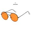 【Beiver Jewelry Store 】Clear Orange red Women Men Ocean Blue Transparent Sun Glasses Candy Color Eyewear Pilot round glasses.