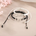 Hand Crafted Love Heart Couple Bracelet For Lover Women Men Adjustable Rope Friends Relationship Matching Bracelets Jewelry Gift Conbo. 