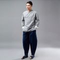 New Round Neck Pulling Sleeves, Ramie Men's Long sleeved Top, Ma Fan Cloth, Ethnic Style, Solid Color Tang Dress.