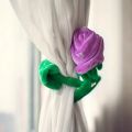 1pcs Cartoon Rose Flower Stuffed Soft Plush Toy Creative Curtain Buckle Home Decoration Christmas Valentine's Day Gift For Girl. 