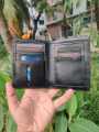 Kroyshala Black  Men's Wallet: Classic Slim Premium Crafted from 100% Pure Cow Leather, wallet for men. 
