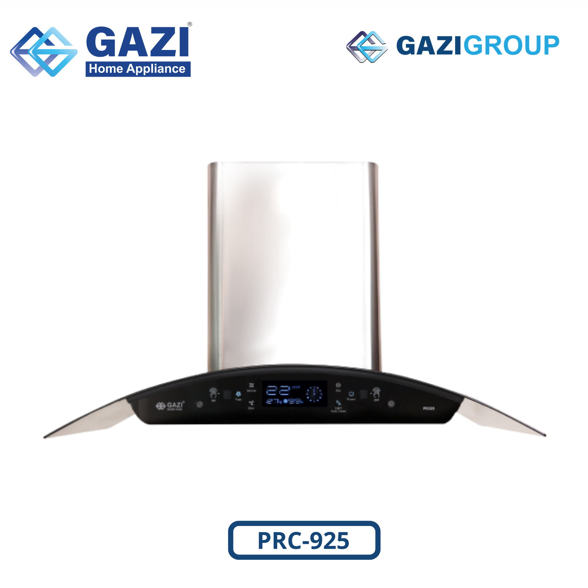 Gazi Kitchen Hood- Auto Heat Clean with Hand Motion Sensor - Chimney Type - PRC-925