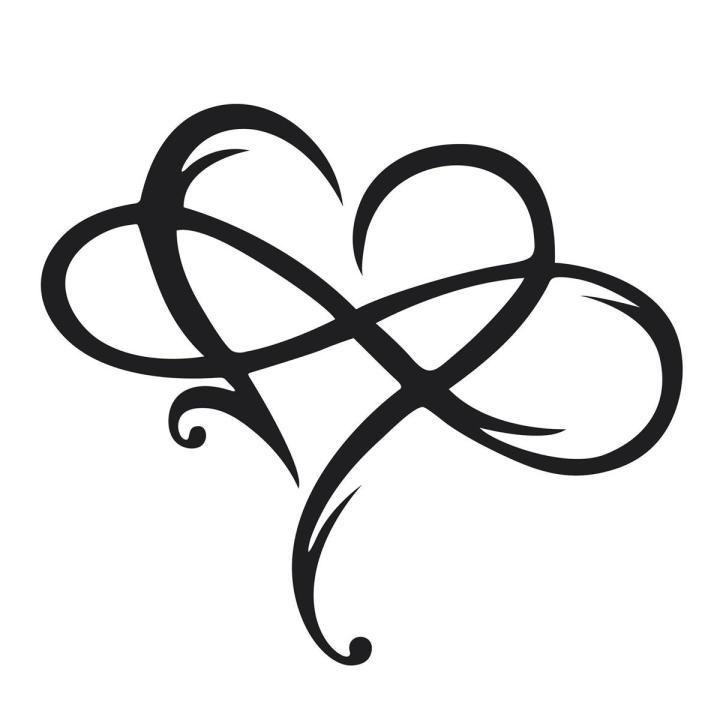 Wall Art Infinity Symbol Large Heart Shaped Steel Sculpture