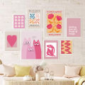 Matisse Cute cat Poster Cute Bohemian Art Heart Wall Art Flower Market Fashion Gallery Wall Bedroom Decoration Wallboard set for Home Decoration. 