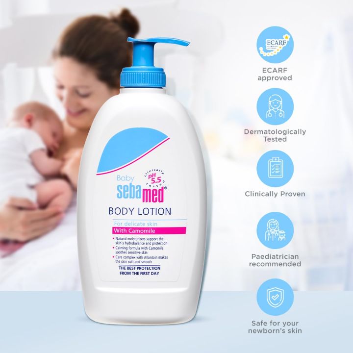 Sebamed%20Baby%20Body%20Lotion%20400ml/%20200ml%20%7CPh%205.5%7CCamomile%20&%20Allantoin%7C%20Dermatalogically%20tested%7C%20Sensitive%20skin%20-%20Image%204