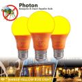 Bug Light Bulb Yellow LED Bulbs, Outdoor Porch Lights, Amber Bedroom Night Light Bulb A60 Bugs LED Bulbs, Warm LEDs Hallway Lighting Decorative Lamps,40W Equivalent E27 Edison Bulb(9W). 