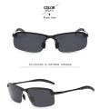 Male Fashion Eyewear Rimless Outdoor UV400 Goggles New Alloy Aluminum Men Sunglasses Brand Design Polarized Sun Glasses Driving.
