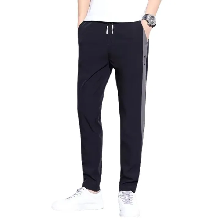 Summer%20Thin%20Ice%20Silk%20Pants%20Men's%20Summer%20New%20Korean%20Style%20Trendy%20Sports%20Casual%20Pants%20Straight%20Loose%20Long%20Pants%20-%20Image%205