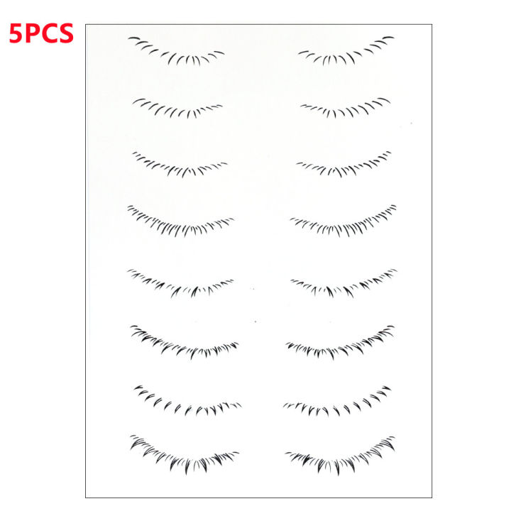 1/3/5pcs%20Transfer%20Paper%20Lower%20Eyelash%20Tattoo%20Patch%20Flat%20Lazy%20Makeup%20Tool%20Fake%20Eyelashes%20Disposable%20Stickers%20Beauty%20Tool%20-%20Image%209