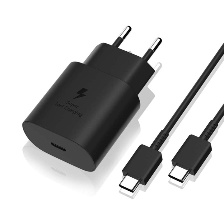 Arif Original Samsung 25W Super Fast Charger USB-C Adapter with Type-C Cable – Compatible with Samsung Galaxy S20/S21/S22/S23/Note20 Series