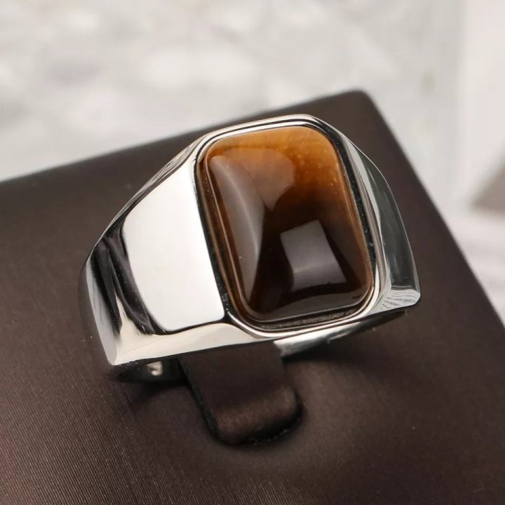 Gents%20Solid%20Sterling%20Silver%20Natural%20Tigers%20Eye%20Mens%20-%20Ring%20For%20Men%20-%20Image%203