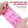 4-Sizes Multipurpose Heart Printed Self-Adhesive Bandage Soft Non-woven Elastic Sports Wrap Tape for Finger Joint Knee.