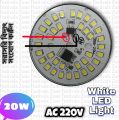 FZ 5pcs 20W AC220V  Colour: White LED Light Plate Bulb lamp plate Variant No Need Adapter LED Use heatsink. 