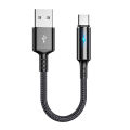 The manufacturer applies Apple Android Type-C braided fast charging data cable 25cm short-line charging treasure special charging cable.