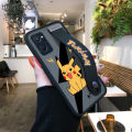 Hontinga for Realme 9I Back Cover With Wristband Cartoon Pikachu Phone Casee Full Lens Protection Thin Frosted Cases. 