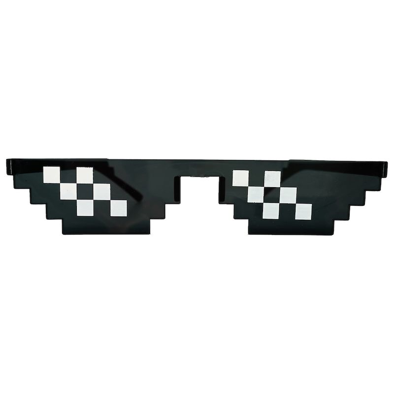 Thug Life 8 Pixelated Sunglasses Men Women Tiktok Eyeglasses Vintage Eyewear