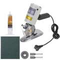 220V 200W 2.5A 90mm Blade Electric Cloth Cutter Fabric Cutting Machine HighQ.