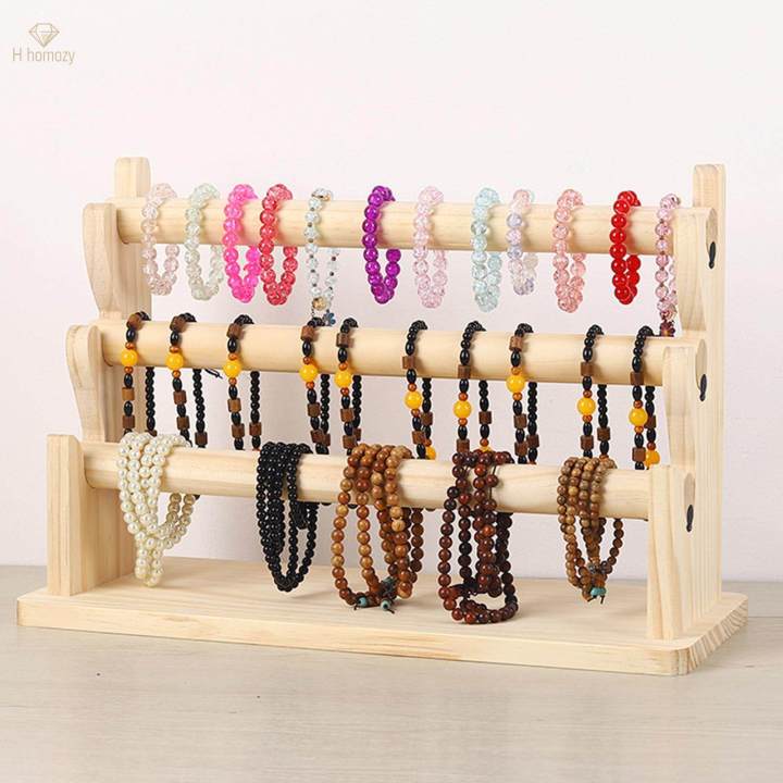 Wooden Bangle Bracelet Holder Stable Modern Gift Removable Watch Display Stand Jewelry Storage