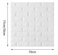 3D White Brick Wallpaper for Wall PE Foam Wall Stickers Self Adhesive DIY Wall Decor (70 x 77cm,.