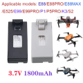 Drone Battery 3.7V 1800mAh RC Drone Battery Rechargeable for E88, E88 PRO, E99 PRO, K3, E525 PRO Mini Uav Drone Battery. 