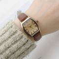 Waterproof Vintage Hands Quartz Watch Roman Numerals Dial Leather Strap Women Men. 
