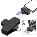 USB C Smart Card Reader Sim Cloner Type C Adapter For Bank Card IC/ID SD Card Reader Support for Windows Mac/Android OS Bank.