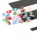 50Pcs Teardrop Austrian Crystal Loose Spacer Glass Beads DIY Jewelry Making For Bracelet. 